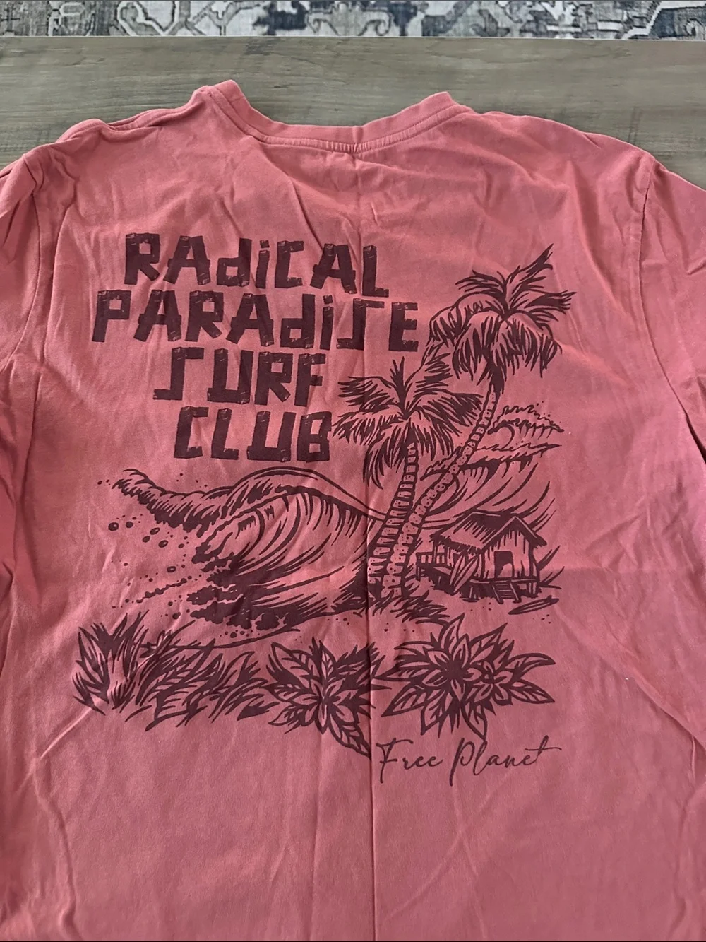 Red Graphic 'Radical Paradise Surf Club' Tee